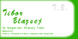 tibor blazsej business card